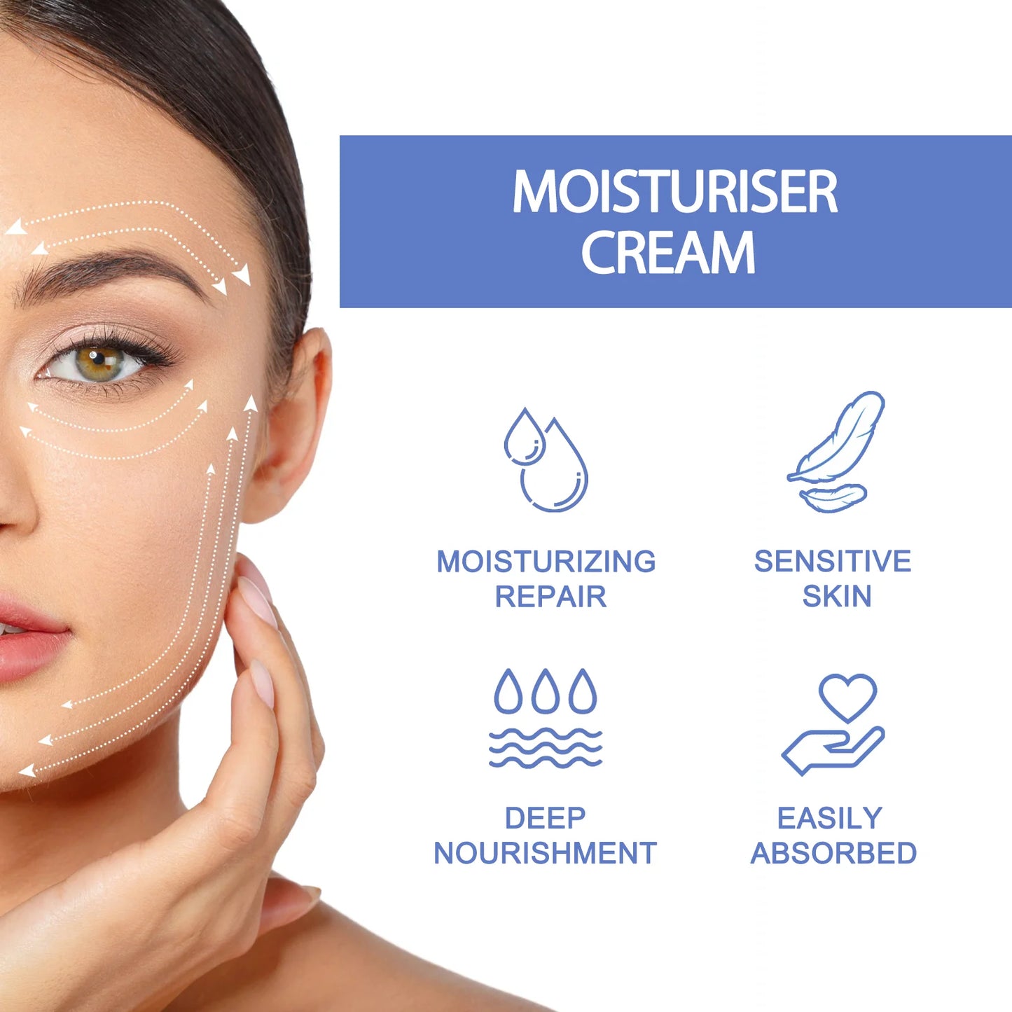 Ceramide Face Cream Skin Barrier Repair Moisturizing Firming Anti-Aging Deep Nourishing Face Body Moisturizer for Dry Skin